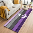 thumbnail image 1 of Coastal Anchor Kitchen Runner Rug 2x6 Washable Runners for Hallway Non Slip Purple Gray Gradient Vintage Wooden Grain Large Area Rug Indoor Floor Carpet for Bathroom Laundry Entryway Bedroom, 1 of 8