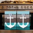 thumbnail image 1 of Coastal Anchor Kitchen Towels Set of 1, Turquoise Brown Country Wooden Grain Absorbent Dish Towels for Kitchen, Microfiber Hand Towel, Quick Drying Tea Towel for Cleaning Decorative Dishcloths, 1 of 7