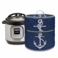 thumbnail image 1 of Coastal Anchor Pressure Cooker Cover Nautical Knot Navy Blue Dust Cover for Kitchen Appliances with Top Handle & Storage Pockets, Fits 8 Quart Instant Pot, Air Fryer, Crock Pot, 1 of 9