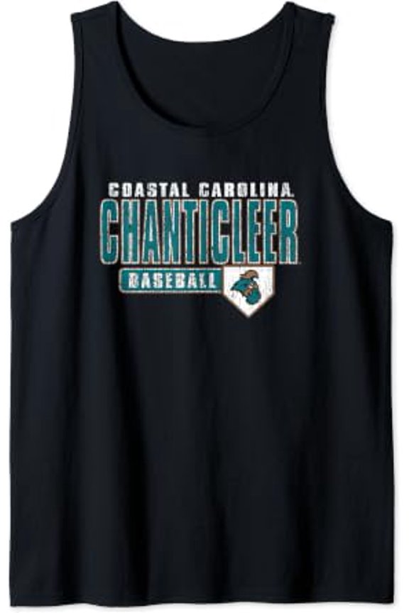 Coastal Baseball Vintage Logo Tank Top Size S-3XL