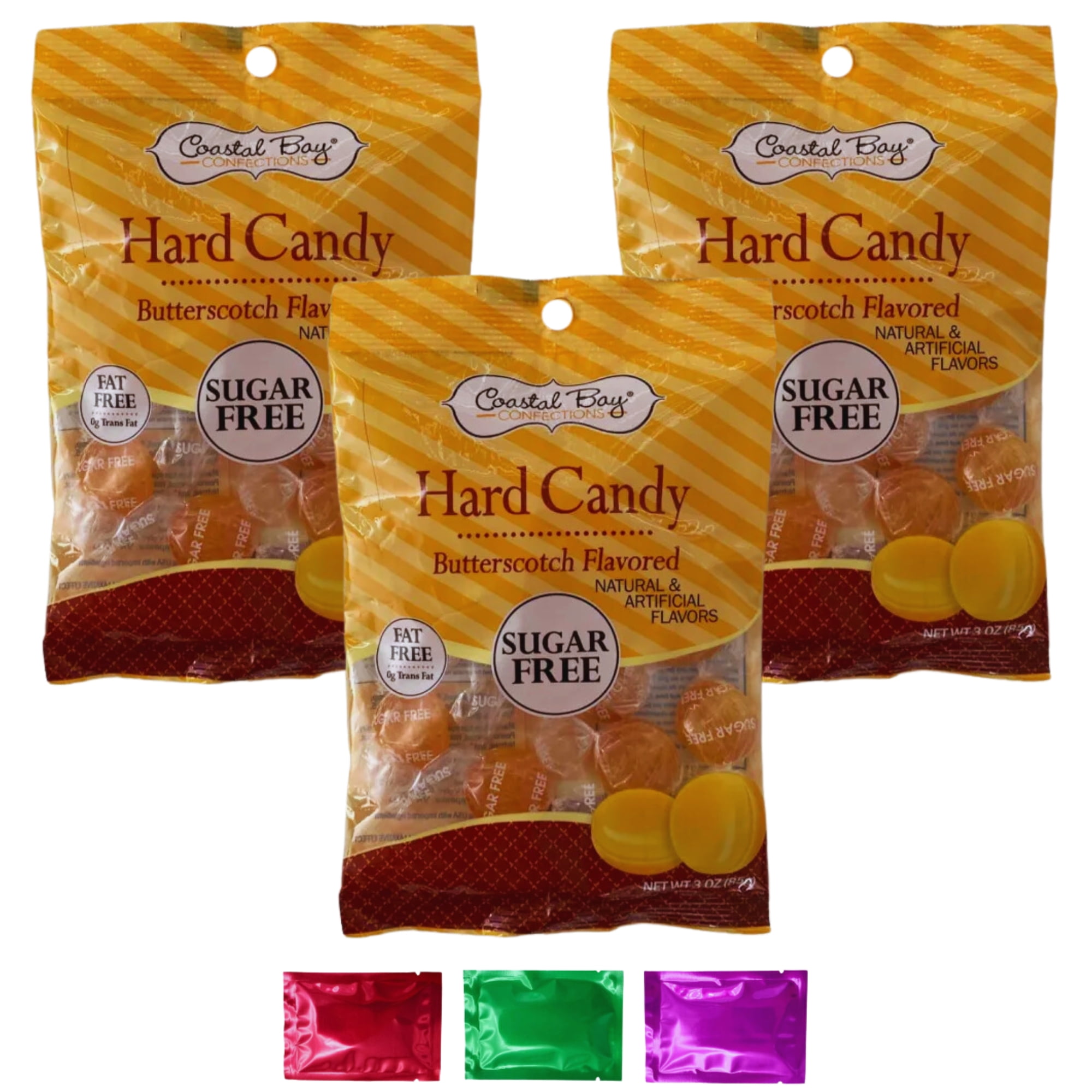 Coastal Bay Butterscotch Hard Candy Individually Wrapped FatFree
