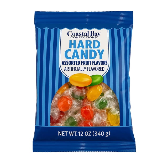 Coastal Bay Confections Assorted Fruit Flavor Hard Candy 12 oz Bag ...