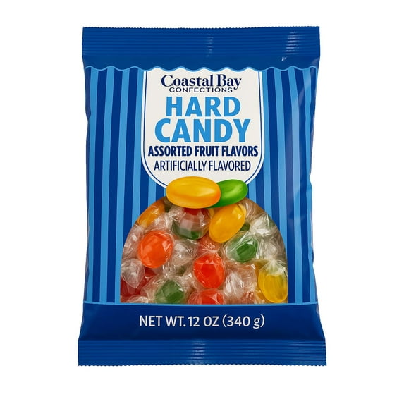 Coastal Bay Confections Assorted Fruit Flavor Hard Candy 12 oz Bag