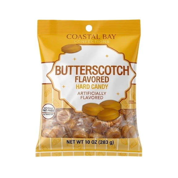 Coastal Bay Confections Butterscotch Flavored Hard Candy, 10 oz Bag