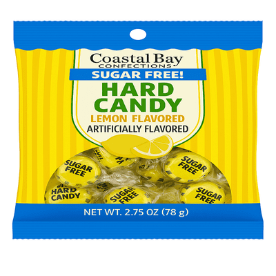 Coastal Bay Confections Sugar Free Lemon Hard Candy, 2.75 oz Bag