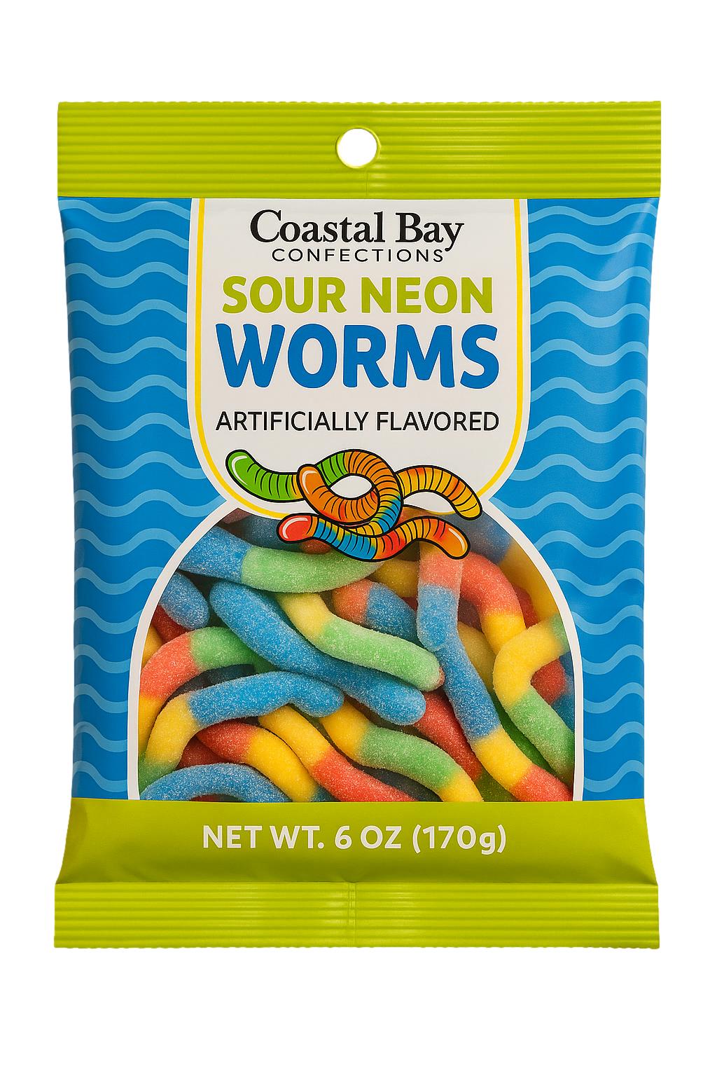 Coastal Bay Gummy Worms | Sour flavoring for grocery retail