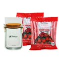 thumbnail image 1 of Coastal Bay Strawberry Bon Bons Hard Candy Bundle Includes Confections Bonbons Chewy Soft Center Candies (Pack of 2) With Reusable Snack Bag By The Mulberry Shop, 1 of 6