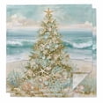 thumbnail image 1 of Coastal Beach Cloth Napkins, Summer Ocean Wave Starfish Coral Trees Washable and Reusable Dinner Napkins Set of 2, Table Napkin for Kitchen Party Birthday Wedding Hotel Housewarming 20"x20", 1 of 9