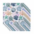 thumbnail image 1 of Coastal Beach Cloth Napkins, Watercolor Nautical Starfish Shell Washable and Reusable Dinner Napkins Set of 8, Table Napkin for Kitchen Party Birthday Wedding Hotel Housewarming 20"x20", 1 of 8