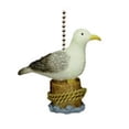 thumbnail image 1 of Coastal Beach Decor Sea Gull Seagull Perched On Piling Fan Light Pull, 1 of 2