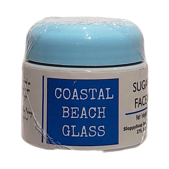 Coastal Beach Glass Sugar Scrub Face and Body Exfoliator, 6 Oz.