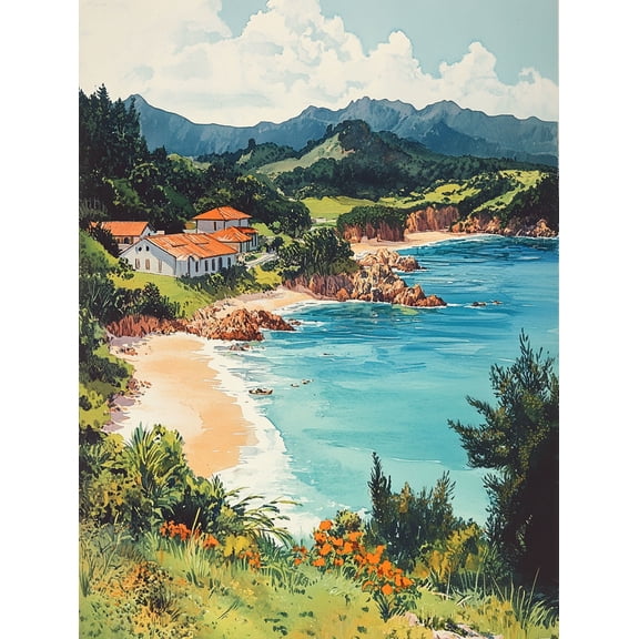 Coastal Beach House Canvas Art Print Perfect for Living Room Bedroom Office Dining Room and Bathroom Decor