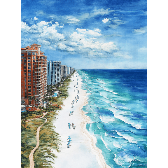 Coastal Beach House Canvas Print/Wall ArtPerfect for Living RoomBedroomBathroomOfficeHotel