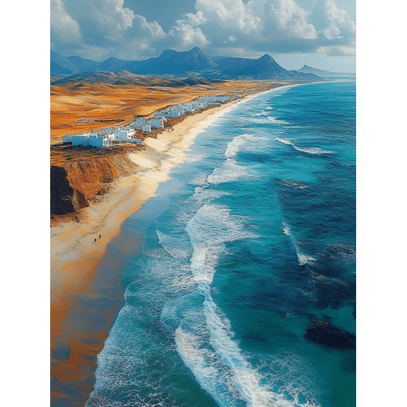 Coastal Beach House Canvas Print/Wall Art Perfect for Living Room Officeand Hotel Decoration