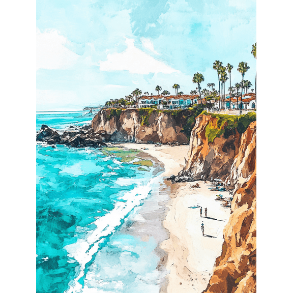 Coastal Beach House Canvas Wall ArtPerfect for Living RoomBedroomBathroomKitchenOffice Decor