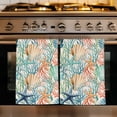 thumbnail image 1 of Coastal Beach Kitchen Towels Set of 2, Nautical Summer Coral Starfish Shell Absorbent Dish Towels for Kitchen, Microfiber Hand Towel, Quick Drying Tea Towel for Cleaning Decorative Dishcloths, 1 of 7
