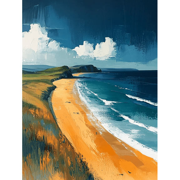 Coastal Beach Landscape Canvas Wall ArtPerfect for Living RoomBedroomBathroom and Hotel Decoration.