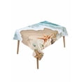 thumbnail image 1 of Coastal Beach Ocean Rectangle Tablecloth, Nautical Starfish Shells Conch Waterproof & StainResistant Tablecloth, Washable Oil-proof Table Cover for Dining/Party/Wedding/Camping/Buffet 60x102 In, 1 of 9