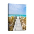 thumbnail image 1 of Coastal Beach Path Canvas Wall Art Tranquil Sea View, Vibrant Blue Ocean, Ideal for Bathroom, Bedroom, Office Décor, Inspiring Seascape Prints, 12x16, 1 of 7