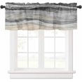 thumbnail image 1 of Coastal Beach Valance for Windows,Abstract Black Gray Wave Modern Ombre Window Treatments 1 Panel Short Curtains for Kitchen Windows Bathroom Bedroom,54 x 18 Inch, 1 of 6