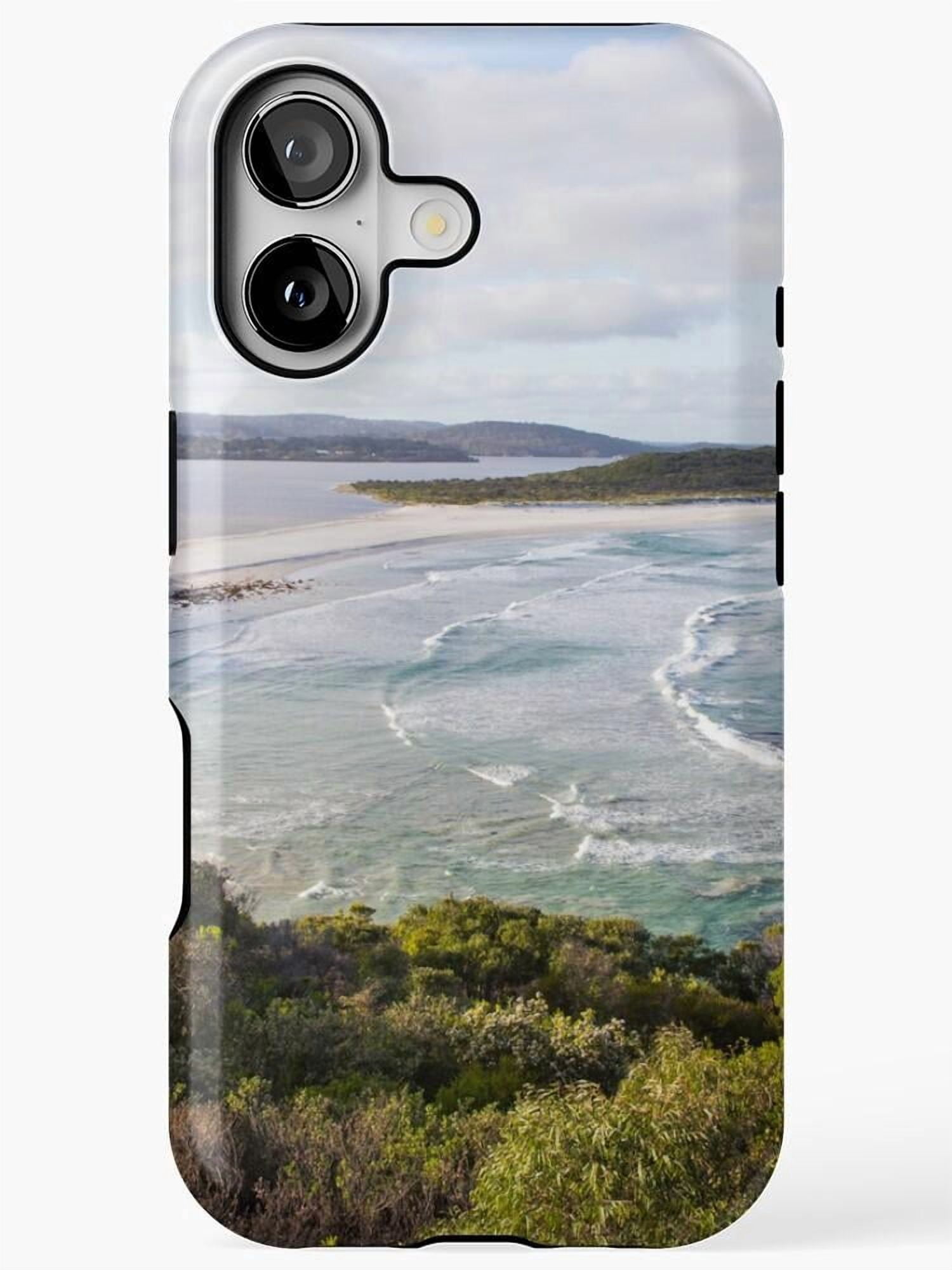 Coastal Beach and Ocean Waves Tough Case for Apple iPhone, Dual-Layer ...