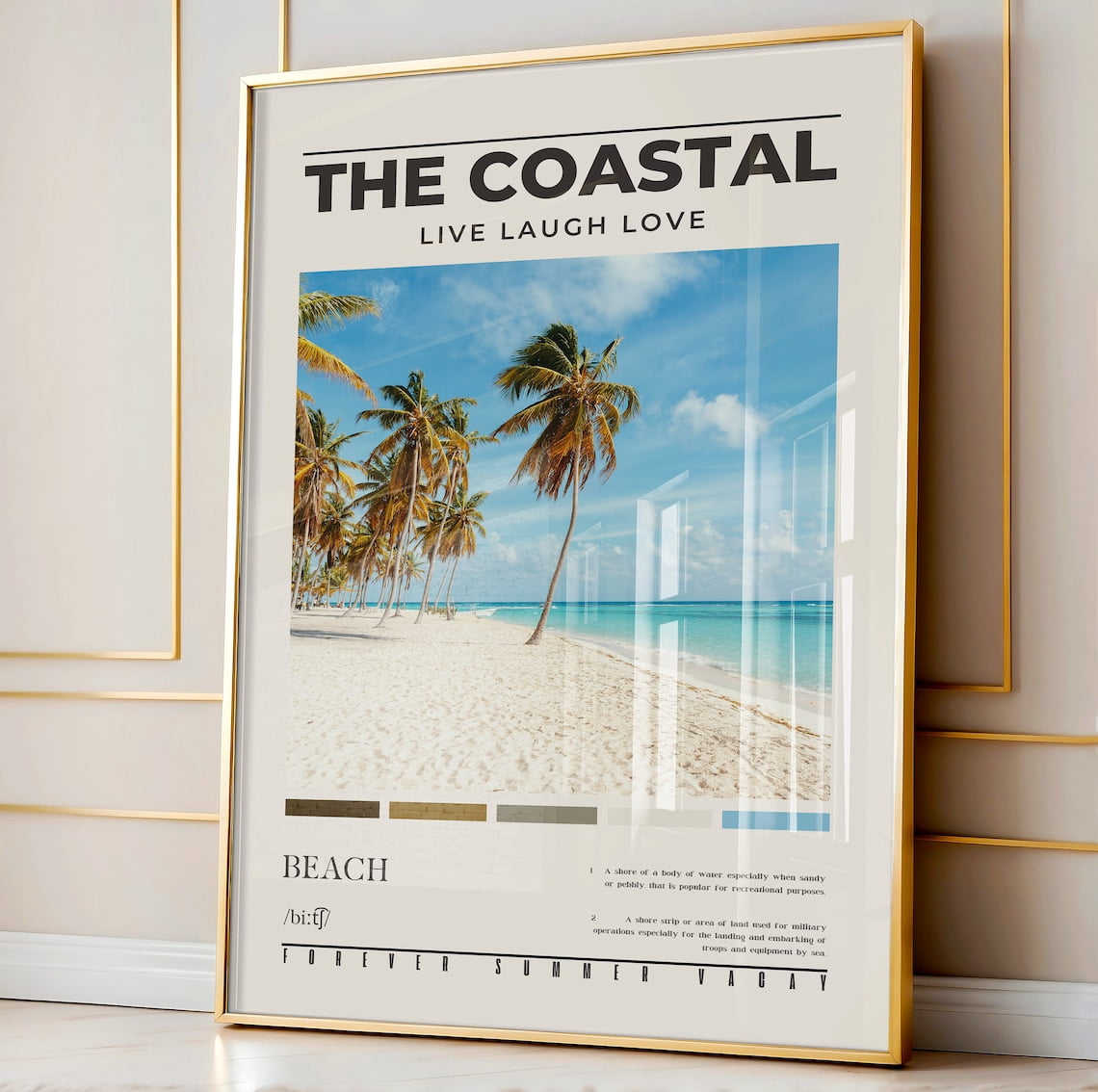 Coastal Beachy Definition Wall Art Beach House Decor, Stretched Canvas ...