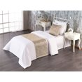 thumbnail image 1 of Coastal Bed Runner Set, Summer Vibe Outline Seashells Pattern on Sandy Like Background Nautical Print, Decorative Bedding Scarf & a Pillow Sham for Hotels Homes, Twin, Tan and White, by Ambesonne, 1 of 3