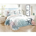 thumbnail image 1 of Coastal Bedding Queen Size with 2 Shams, Nautical Beach Comforter Sets Ocean Bedspreads Coastal Coverlet Summer Bedding, 90''x96'', 1 of 13
