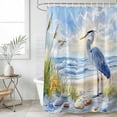 thumbnail image 1 of Coastal Birds Waterproof Fabric Shower Curtain,Blue Sky Heron Seabird Tropical Beach Waterproof Fabric Shower Curtain for Bathroom Curtains Bathtubs Hotel Shower Curtains with 12 Hooks Standard 60x72, 1 of 8