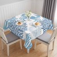 thumbnail image 1 of Coastal Blue Crab Table Cloth Waterproof Tablecloths, Coral Starfish Ocean Conch Nautical Tablecloth Dining Table Cover for Kitchen Party Tabletop Outdoor, Square Tablecloth 54x54 Inch, 1 of 9