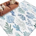 thumbnail image 1 of Coastal Blue Green Coral Area&nbsp;Rug 5x7ft Vintage Watercolor Seagrass Ocean Plant Non-Slip&nbsp;Washable Square&nbsp;Rugs Soft Felt Indoor Floor Mat for Bedroom Kitchen Living Room Bathroom, 1 of 9