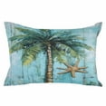 thumbnail image 1 of Coastal Blue Green Throw Pillow Cover 24 x 36 Inch Decorative Pillow Cover Ocean Beach Tropical Plant Starfish Lumbar Pillowcase Seasonal Rectangle Cushion Case for Couch Sofa Bed Living Room, 1 of 7
