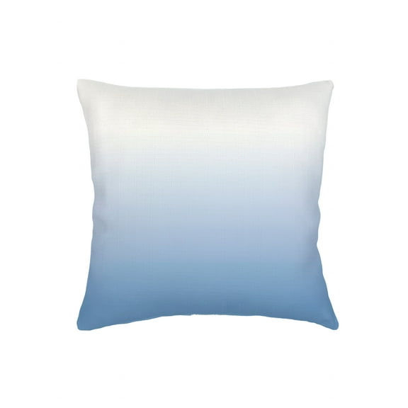 Coastal Blue Ombre Linen Pillow 20x20 20x20 / Down