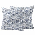 thumbnail image 1 of Coastal Blue Outdoor Waterproof Pillow Covers, Ocean Starfish Retro Conch Summer Shell Decorative Square Throw Pillowcase Sofa Cushion Sham for Patio/Couch/Chair, 24"x24" 2 Pack, 1 of 8