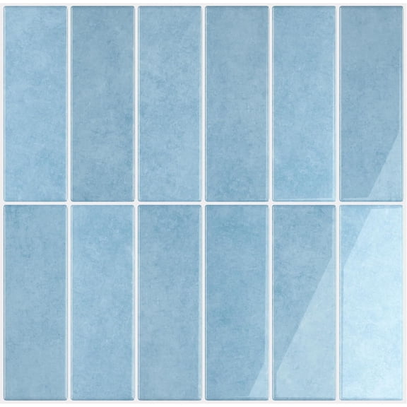 Coastal Blue Peel and Stick Backsplash for Kitchen  Peel and Stick Tile Backsplash 6 Sheets 12''x12'' Renter Friendly Self Adhesive  Splash Tile Stickers for Kitchen Bathroom