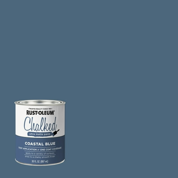 2 Pack, Coastal Blue, Rust-Oleum Ultra Matte Chalked, Quart