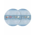 thumbnail image 1 of Coastal Blue Striped Round 13 Inch Placemats Set of 2, Ocean Sea Summer Starfish Coral Shells HeatResistant Non Slip Place Mats for Dining Table, Wipeable Braided Kitchen Table Mats for Housewarming, 1 of 9