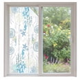 thumbnail image 1 of Coastal Blue Window Privacy Film, Ocean Coral Starfish Jellyfish Seahorse Static Cling UV Sun Blocking Heat Control Window Tint Day and Night, Non-Adhesive One Way Windows Privacy Cover 35.4''x78.7'', 1 of 7