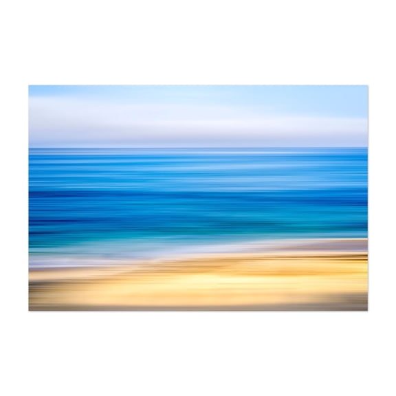 Coastal Blur - Photography Abstract Ocean Seascape Beach Minimalist Coastal Waves Unframed Wall Art Print 20 x 30 inches