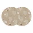 thumbnail image 1 of Coastal Brown Coral Round 13 Inch Placemats Set of 2, Summer Ocean Starfish Conch Nautical HeatResistant Non Slip Place Mats for Dining Table, Wipeable Braided Kitchen Table Mats for Housewarming, 1 of 9