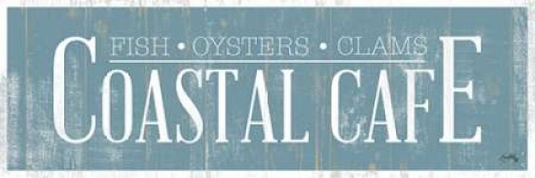 Coastal Cafe Canvas Art - Elizabeth Medley (12 x 36)