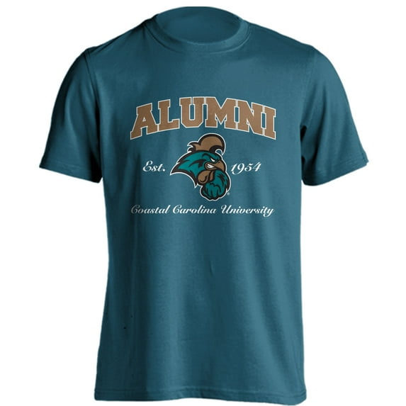 Coastal Carolina Chanitcleers Alumni Arch Short Sleeve Teal T-Shirt XL