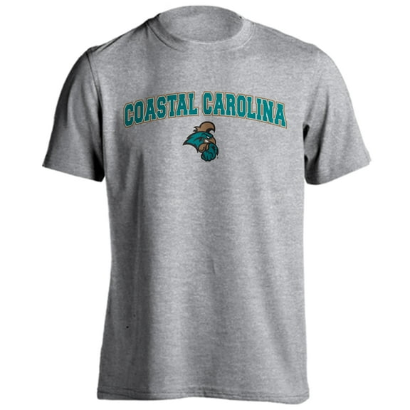 Coastal Carolina Chanitcleers Classic Arch Mascot Short Sleeve Athletic Heather T-Shirt Medium