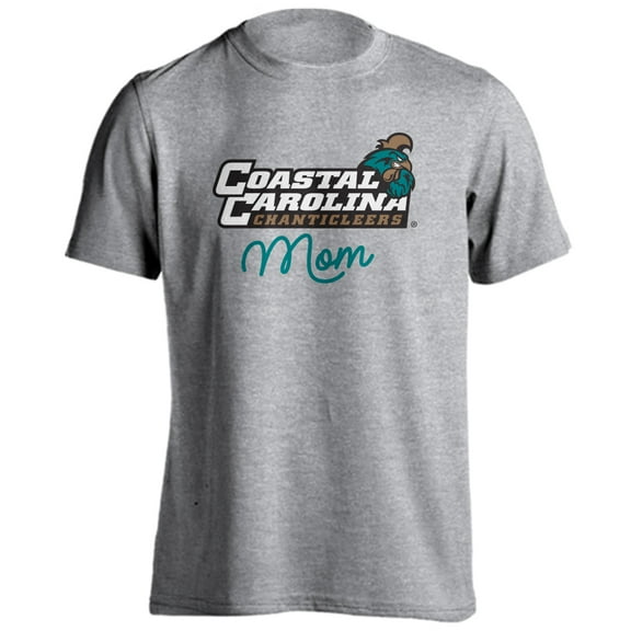 Coastal Carolina Chanitcleers Mom Proud Parent Short Sleeve Athletic Heather T-Shirt 2XL