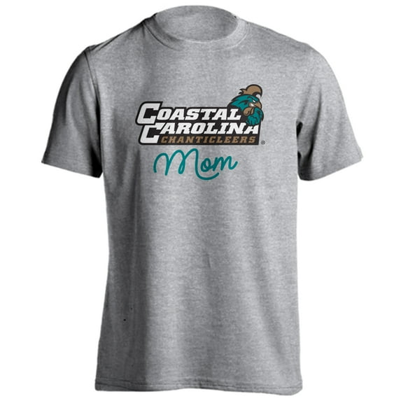 Coastal Carolina Chanitcleers Mom Proud Parent Short Sleeve Athletic Heather T-Shirt XL