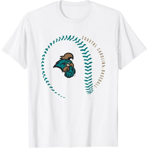 Coastal Carolina Chanticleers Baseball Fastball White T-Shirt