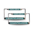thumbnail image 1 of Coastal Carolina Chanticleers Chrome Metal Laser License Plate Frame - Set of 2 Frames, 1 of 6