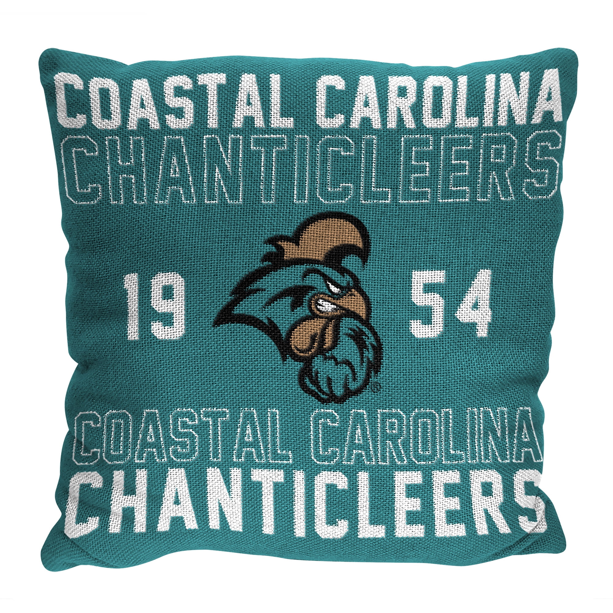 Coastal Carolina Teal Woven Square Throw Pillow