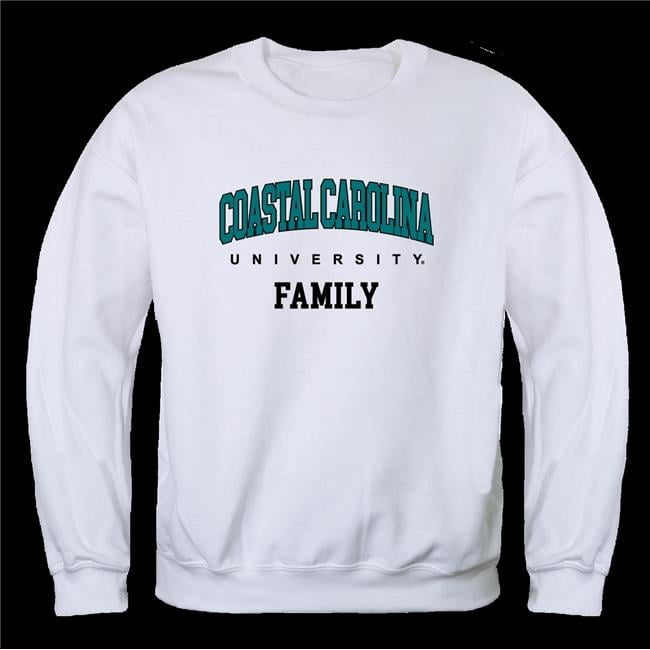 Coastal Carolina University Chanticleers Family Crewneck Sweatshirt White Large