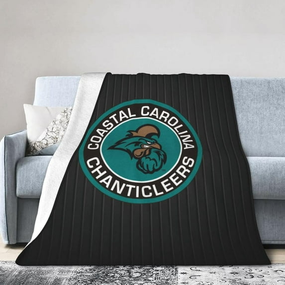 Coastal Carolina University Fleece Blanket, Very Soft Microfiber Flannel Blanket for Couch Warm and Cozy for All Seasons